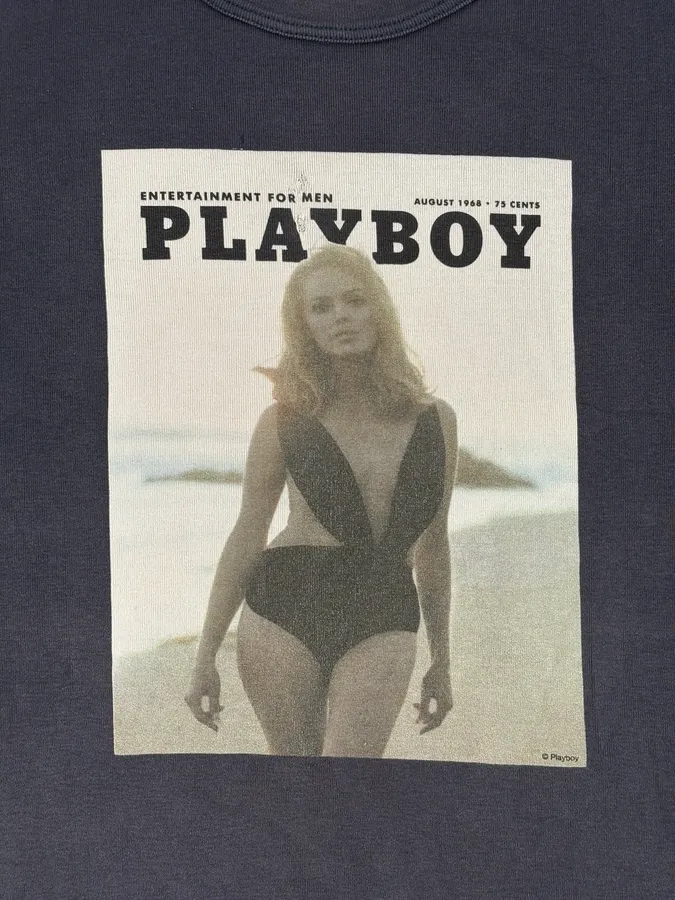2000s Dolce & Gabbana Navy Playboy T-Shirt - Image 7