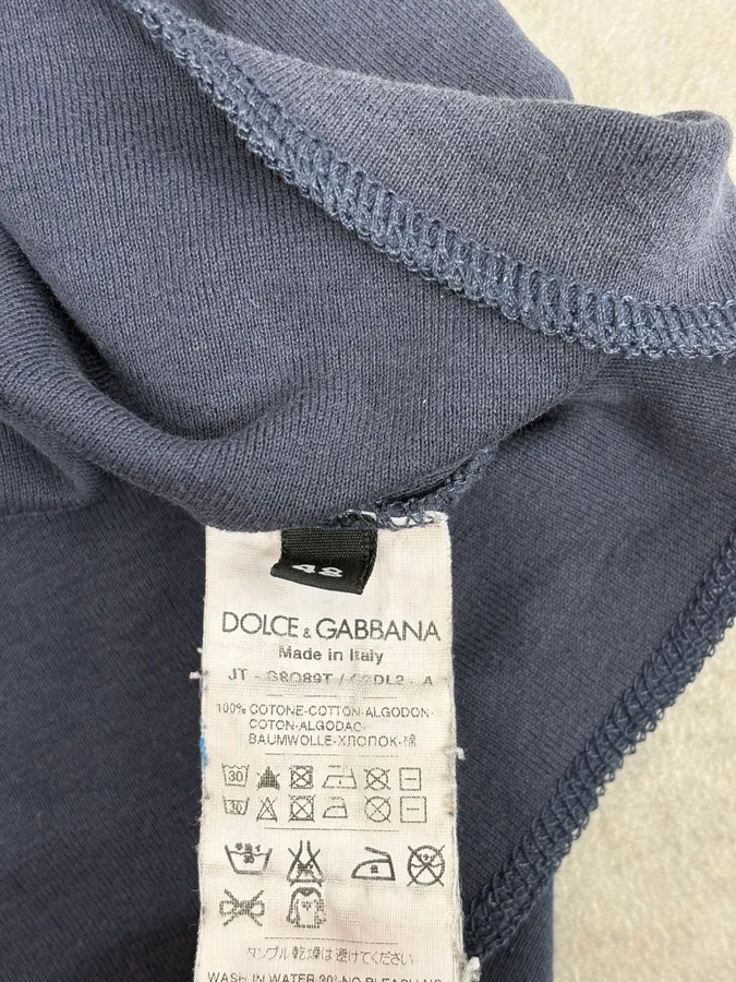 2000s Dolce & Gabbana Navy Playboy T-Shirt - Image 10