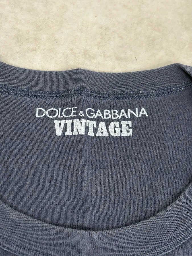 2000s Dolce & Gabbana Navy Playboy T-Shirt - Image 8