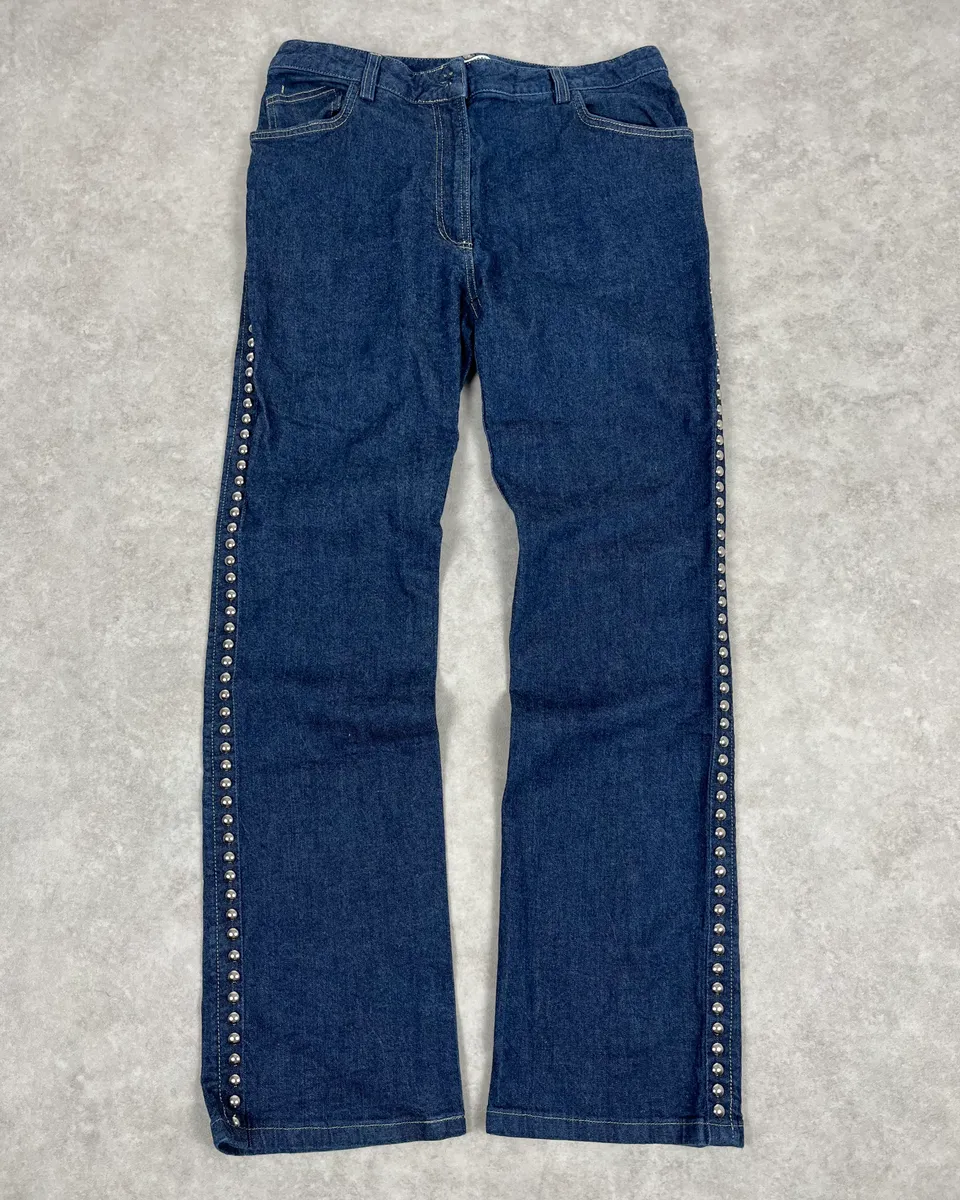 2000s Dolce & Gabbana Navy Studded Jeans