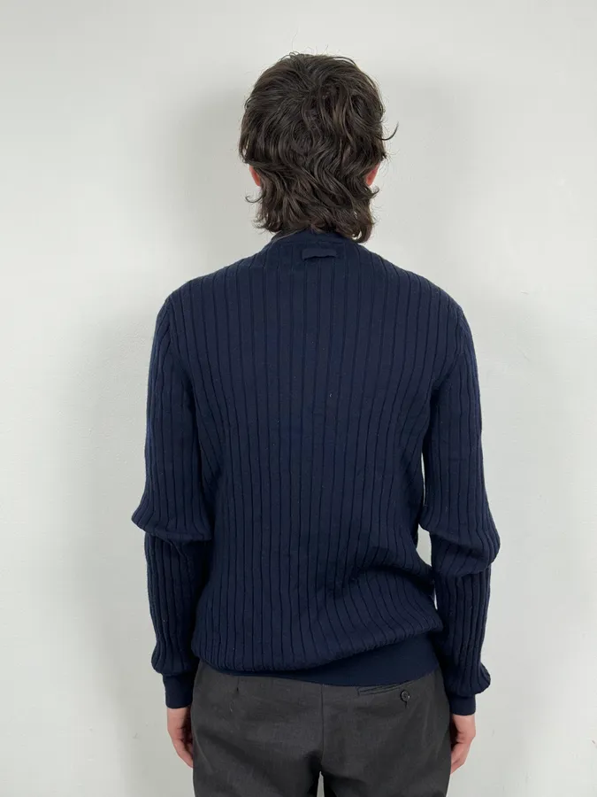2000s Dolce & Gabbana Navy Wool Cardigan - Image 2