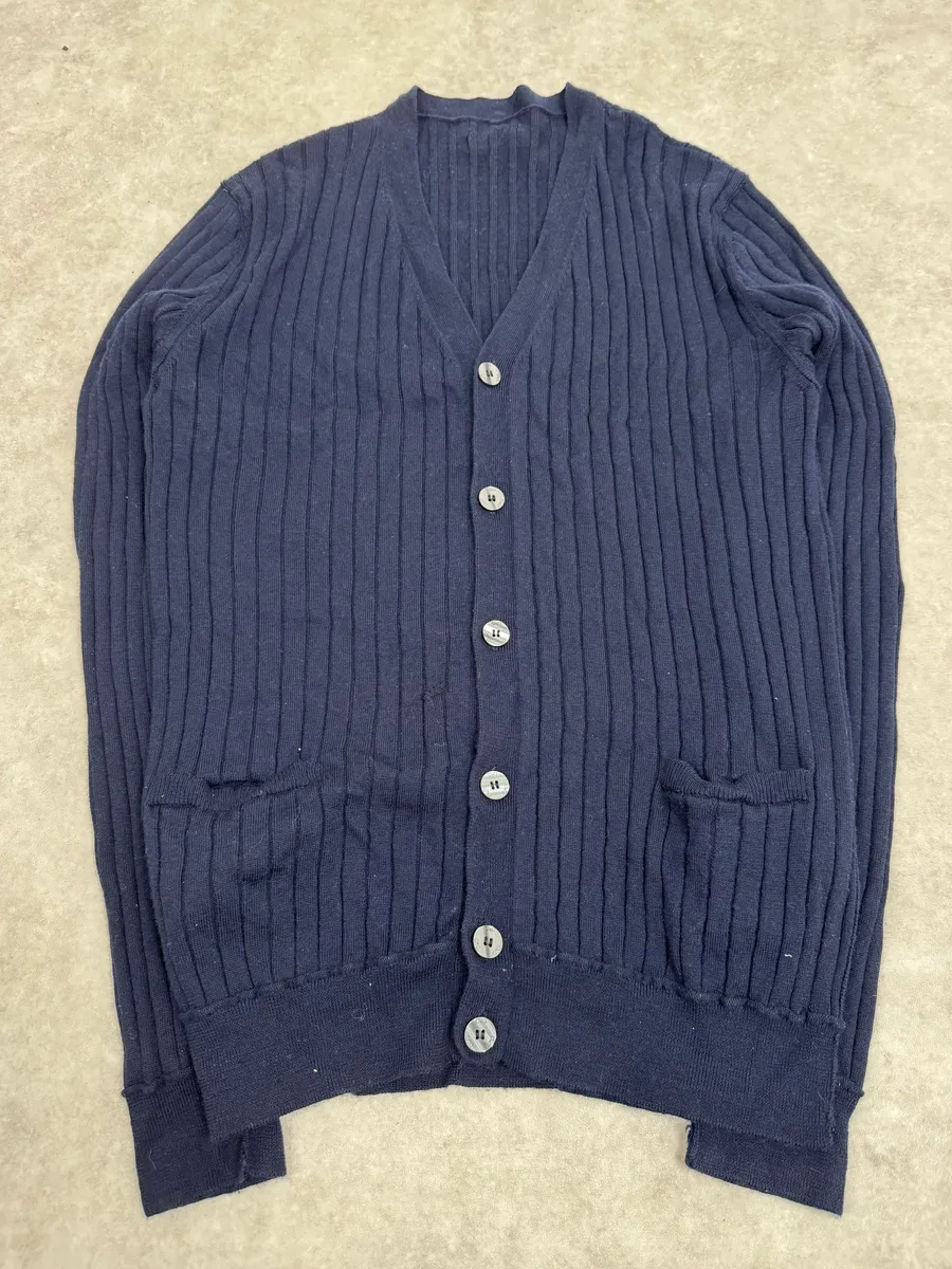 2000s Dolce & Gabbana Navy Wool Cardigan - Image 4