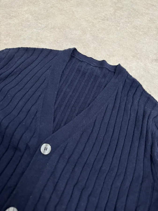 2000s Dolce & Gabbana Navy Wool Cardigan - Image 5