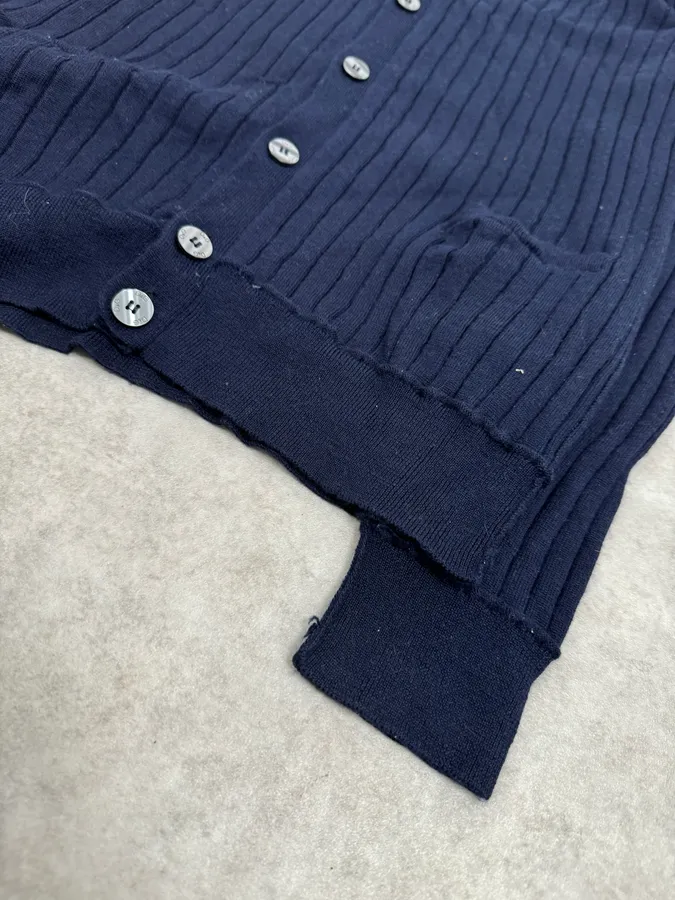 2000s Dolce & Gabbana Navy Wool Cardigan - Image 6