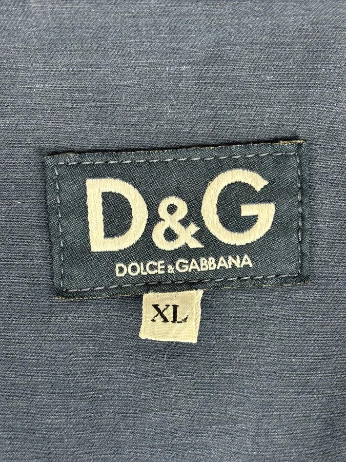 2000s Dolce & Gabbana Navy Workwear Denim Jacket - Image 11