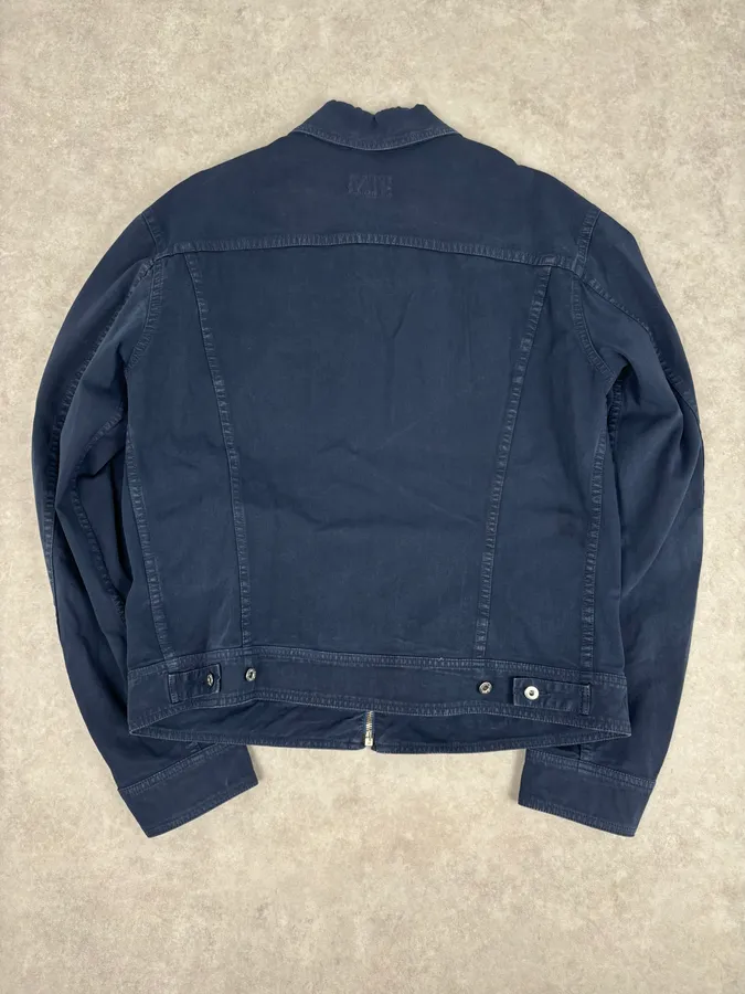 2000s Dolce & Gabbana Navy Workwear Denim Jacket - Image 4