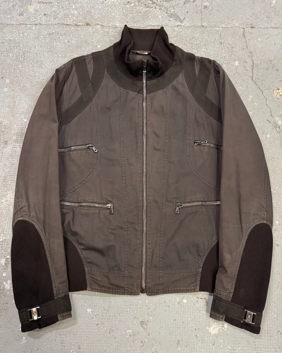 2000s Dolce & Gabbana Parachute Brown Jacket