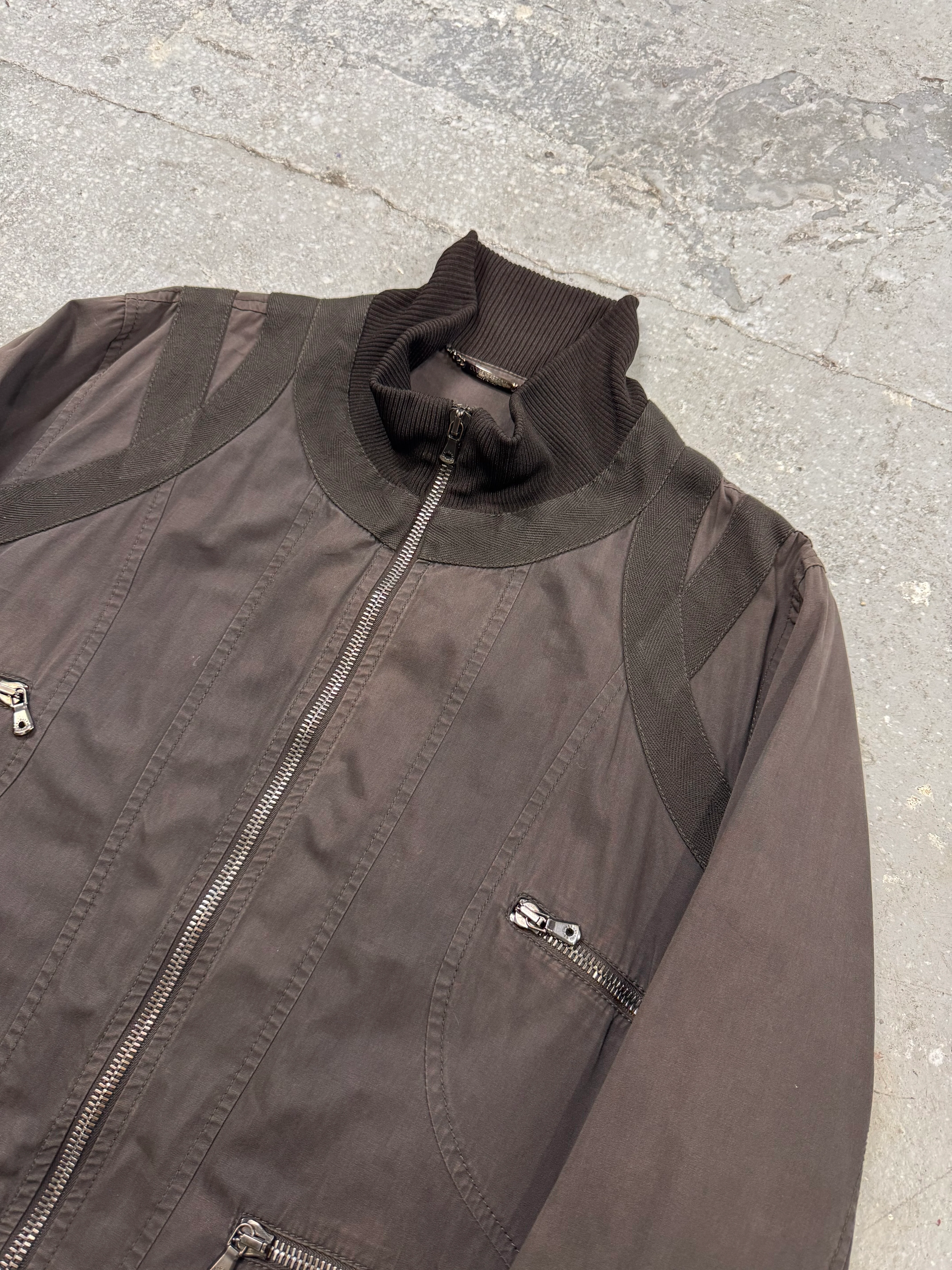 2000s Dolce & Gabbana Parachute Brown Jacket - Image 2