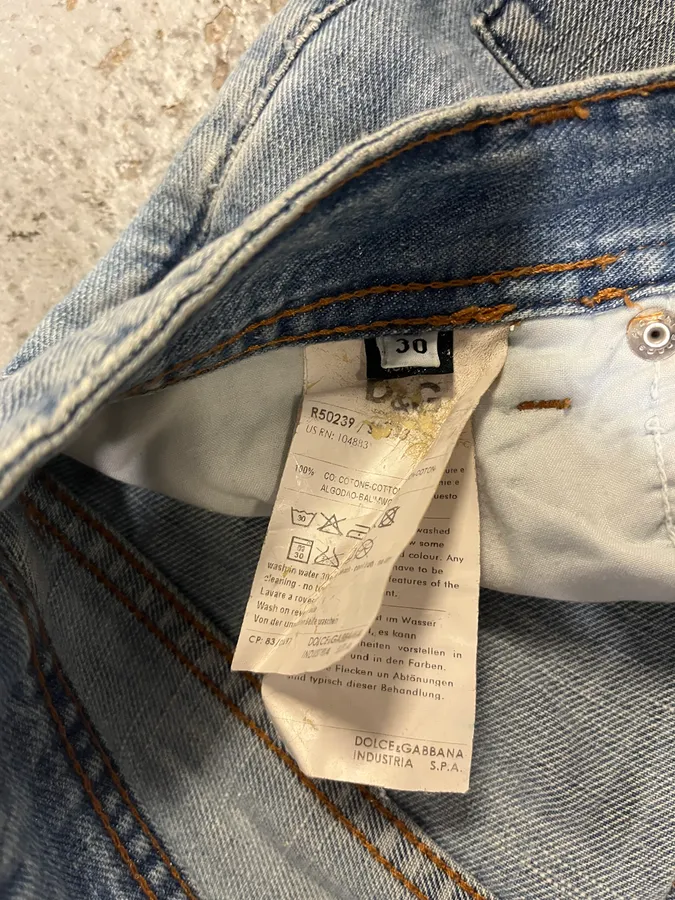 2000s Dolce & Gabbana Patches Blue Denim Jeans - Image 11