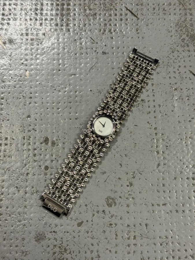 2000s Dolce & Gabbana Pave Bracelet Watch