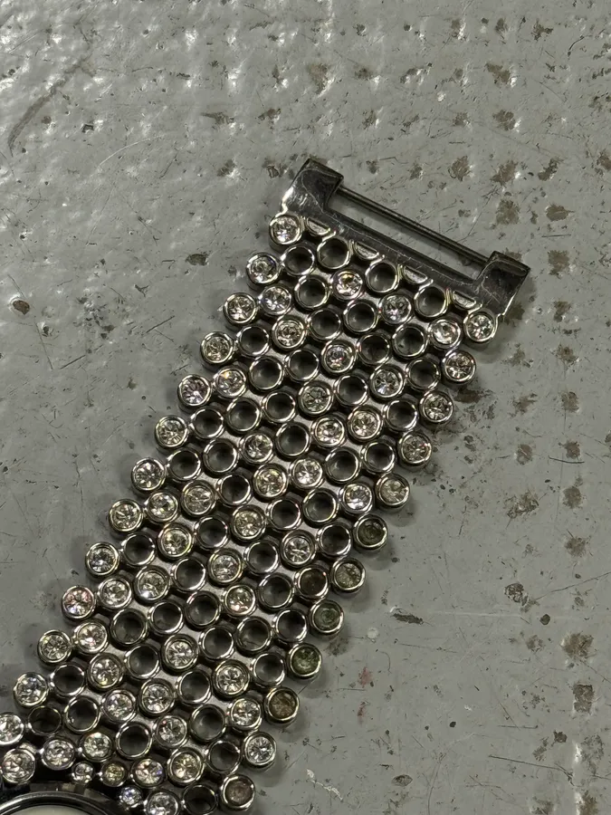 2000s Dolce & Gabbana Pave Bracelet Watch - Image 6