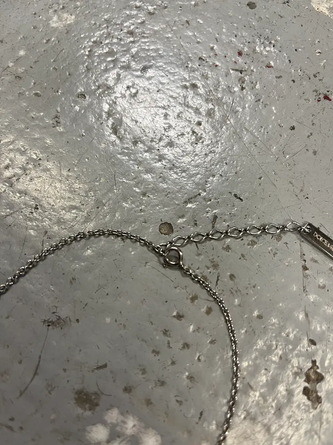 2000s Dolce & Gabbana Pave Tooth Necklace - Image 5