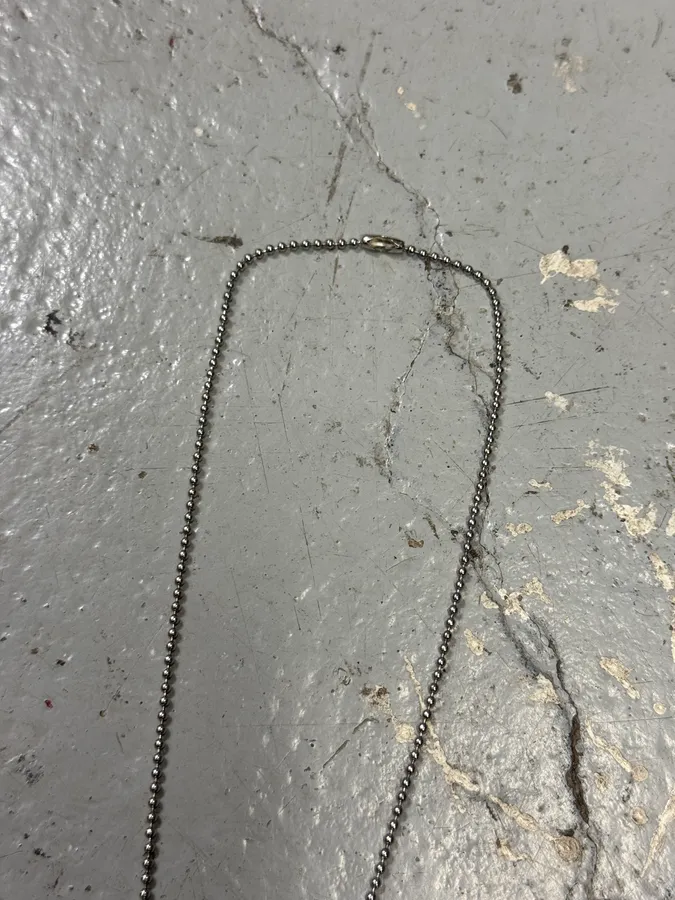2000s Dolce & Gabbana Paved Dog Tag Ball Chain Necklace - Image 5
