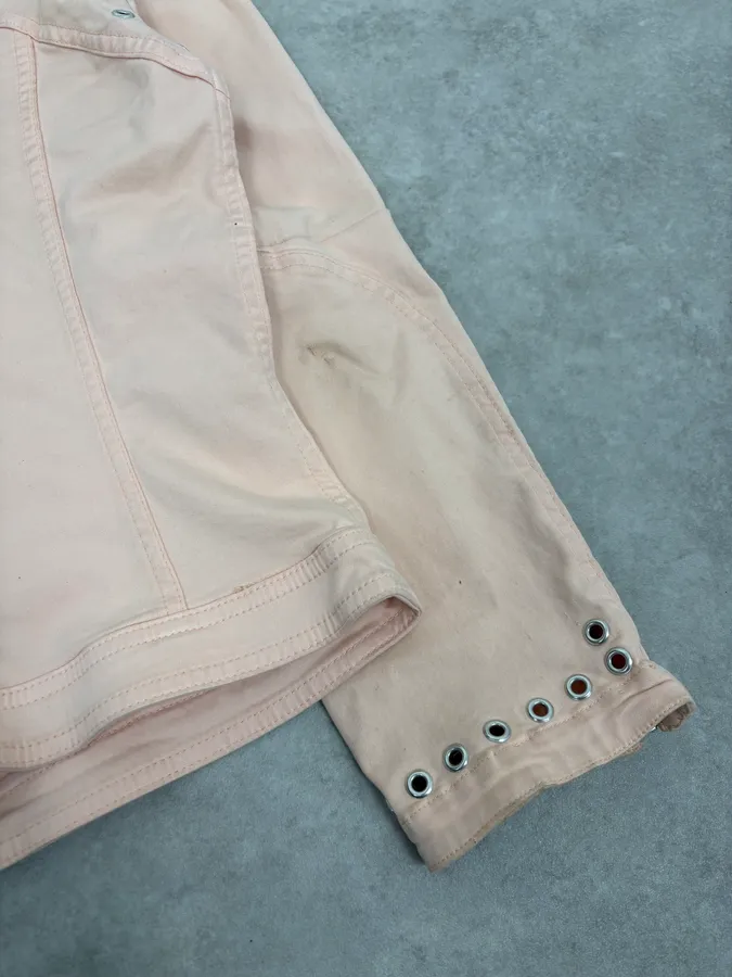 2000s Dolce & Gabbana Pink Multi Zip Cargo Jacket - Image 10