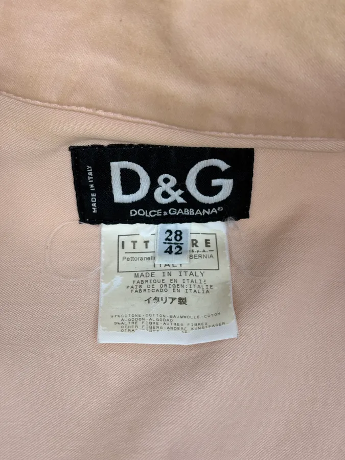2000s Dolce & Gabbana Pink Multi Zip Cargo Jacket - Image 13