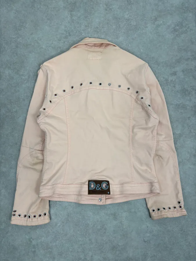 2000s Dolce & Gabbana Pink Multi Zip Cargo Jacket - Image 6
