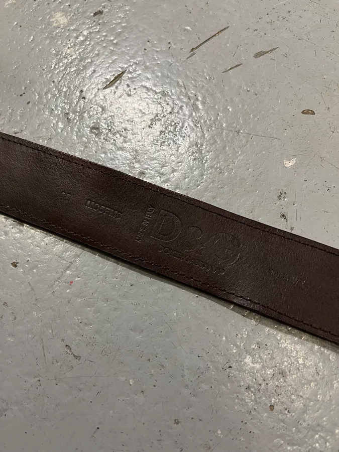2000s Dolce & Gabbana Pony Hair Leather Belt - Image 9