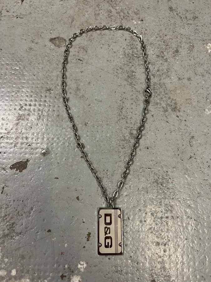 2000s Dolce & Gabbana Propaganda Dog Tag Necklace - Image 6
