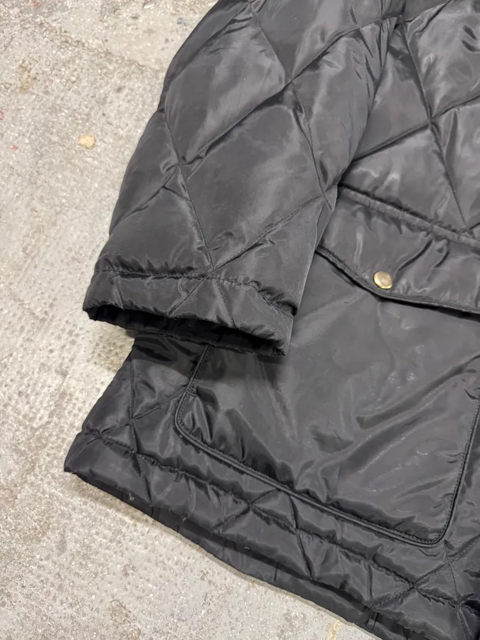 2000s Dolce & Gabbana Puffer Hooded Fur Black Jacket - Image 9