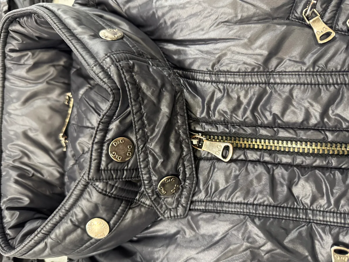 2000s Dolce & Gabbana Puffer Utility Black Nylon Jacket - Image 8
