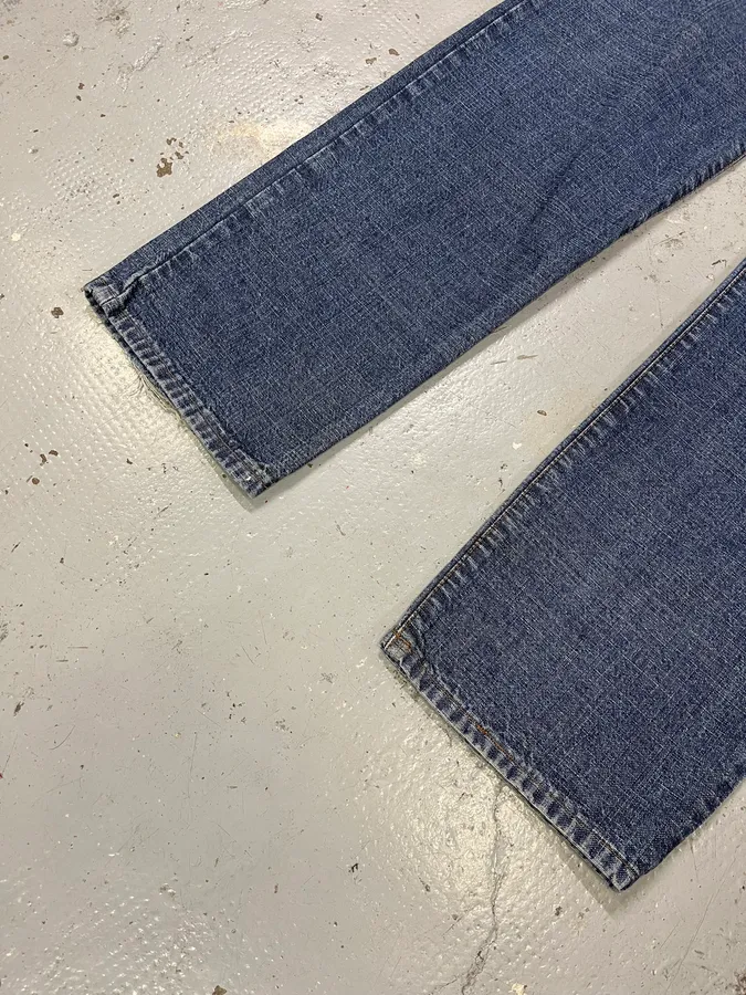 2000s Dolce & Gabbana Raw Blue Denim Jeans - Image 7