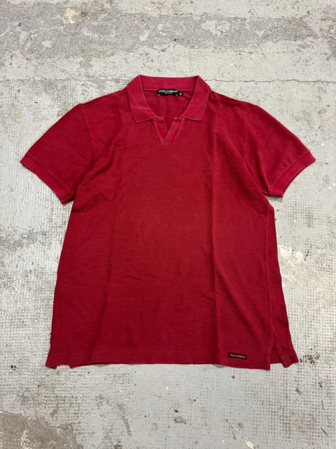 2000s Dolce & Gabbana Red Class Polo