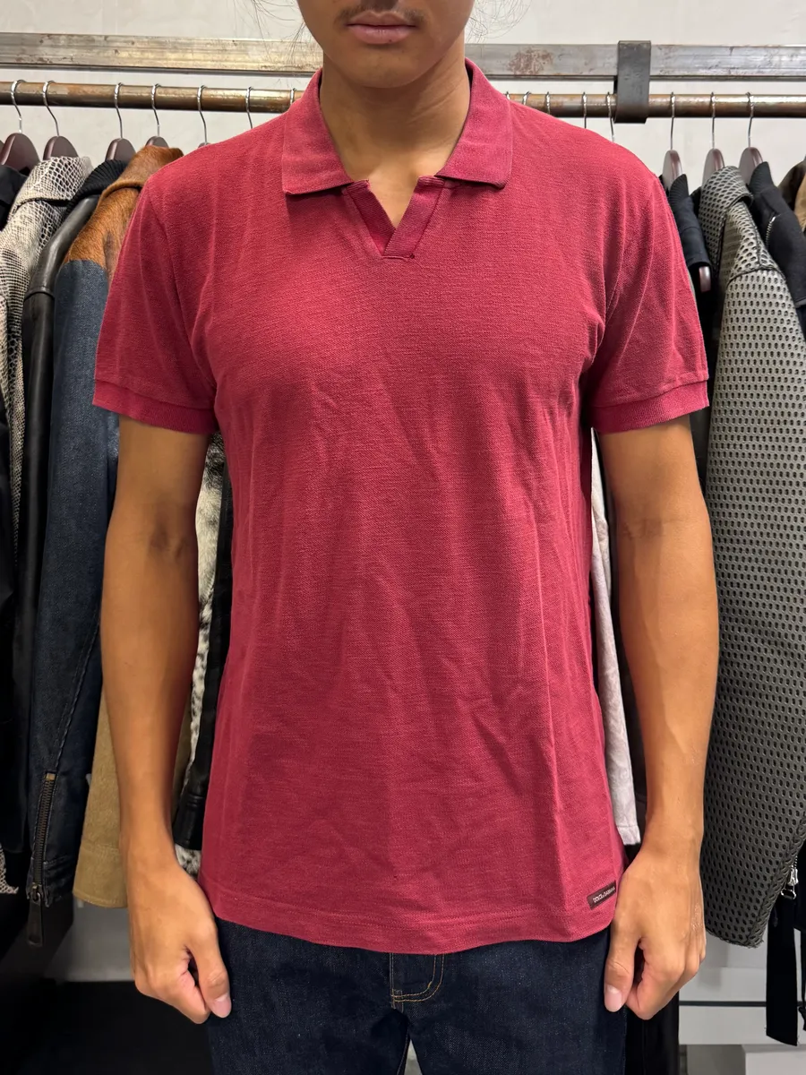 2000s Dolce & Gabbana Red Class Polo - Image 2