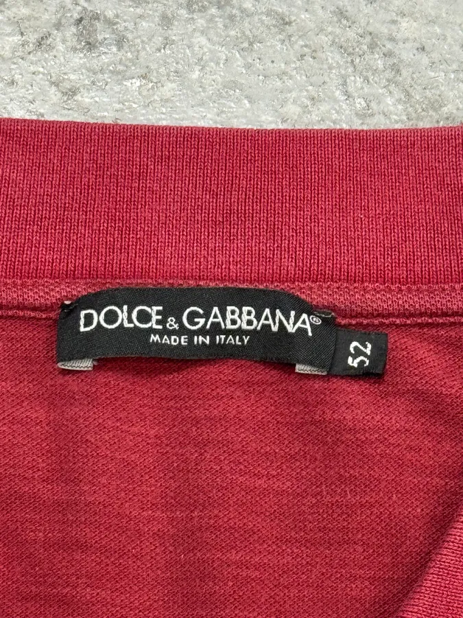 2000s Dolce & Gabbana Red Class Polo - Image 4
