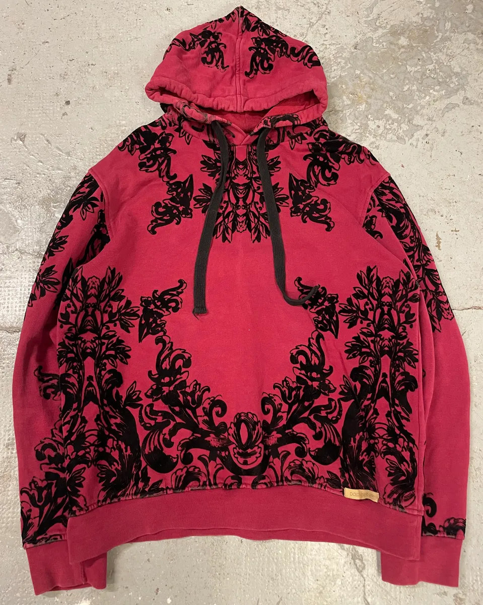 2000s Dolce & Gabbana Red Mafia Embroidered Sweater