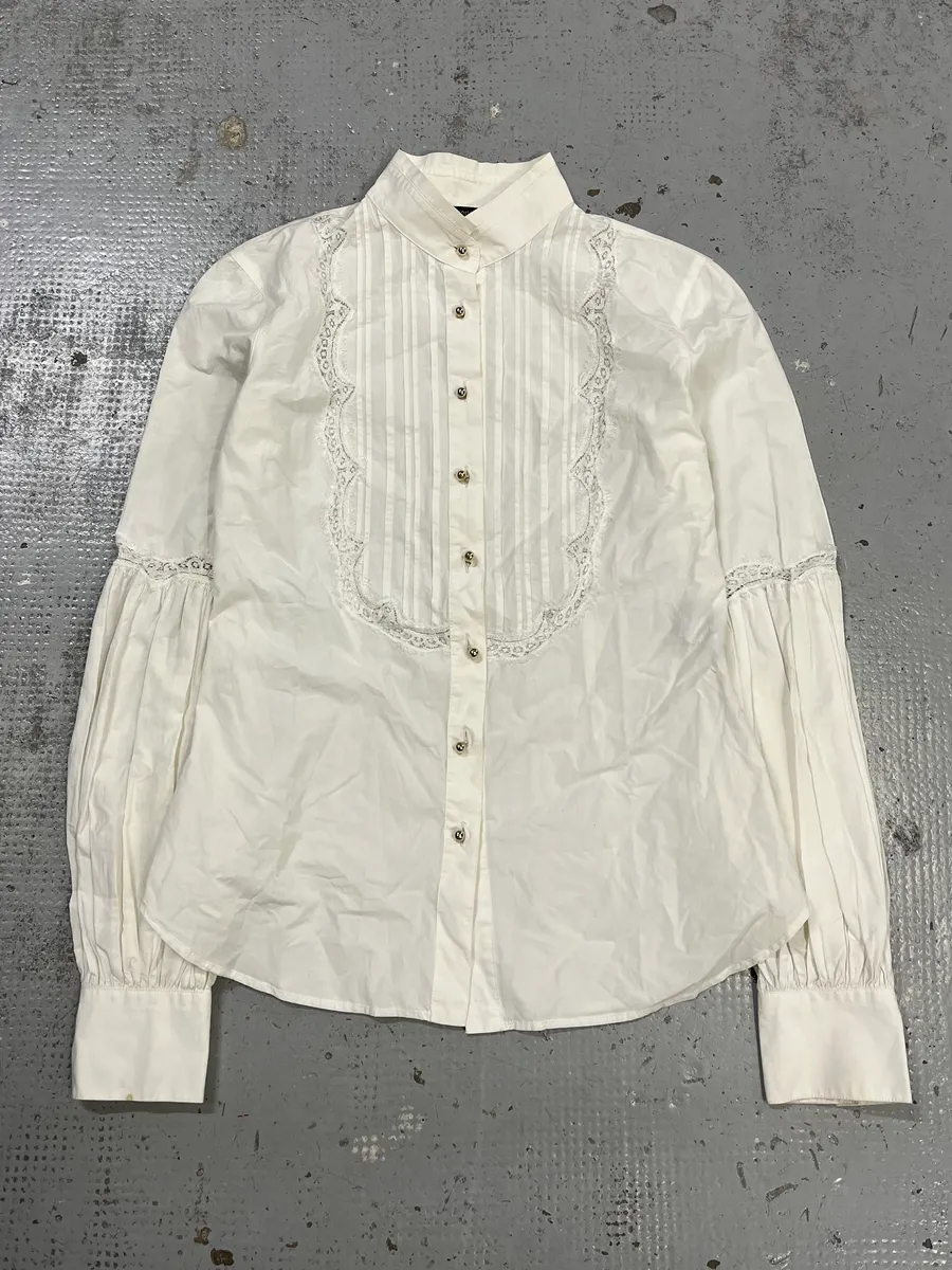 2000s Dolce & Gabbana Royal Baroque White Shirt - Image 2
