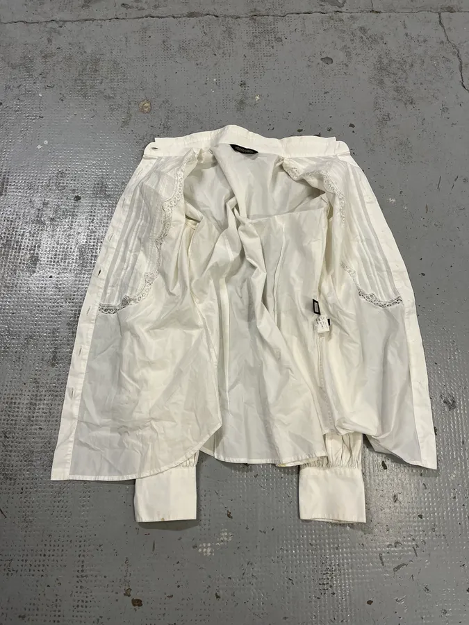 2000s Dolce & Gabbana Royal Baroque White Shirt - Image 9