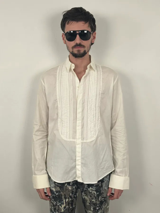 2000s Dolce & Gabbana Royal White Shirt - Image 2