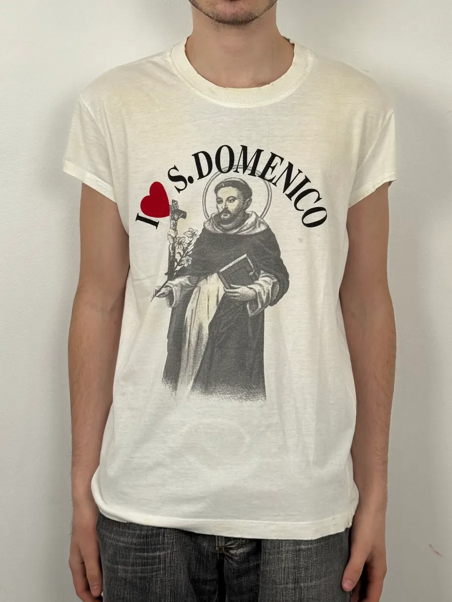 2000s Dolce & Gabbana Saint Domenico White T-Shirt