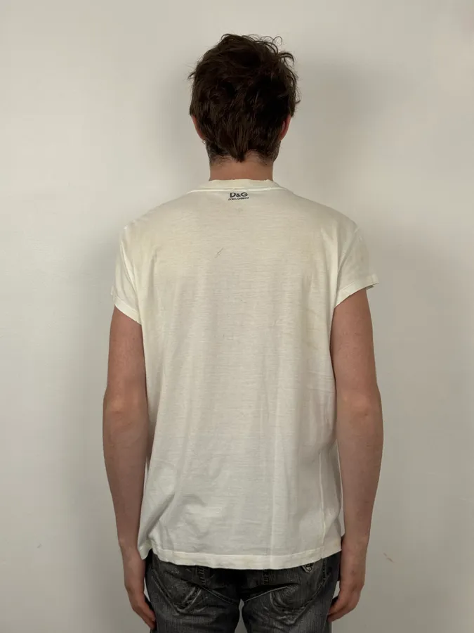2000s Dolce & Gabbana Saint Domenico White T-Shirt - Image 3