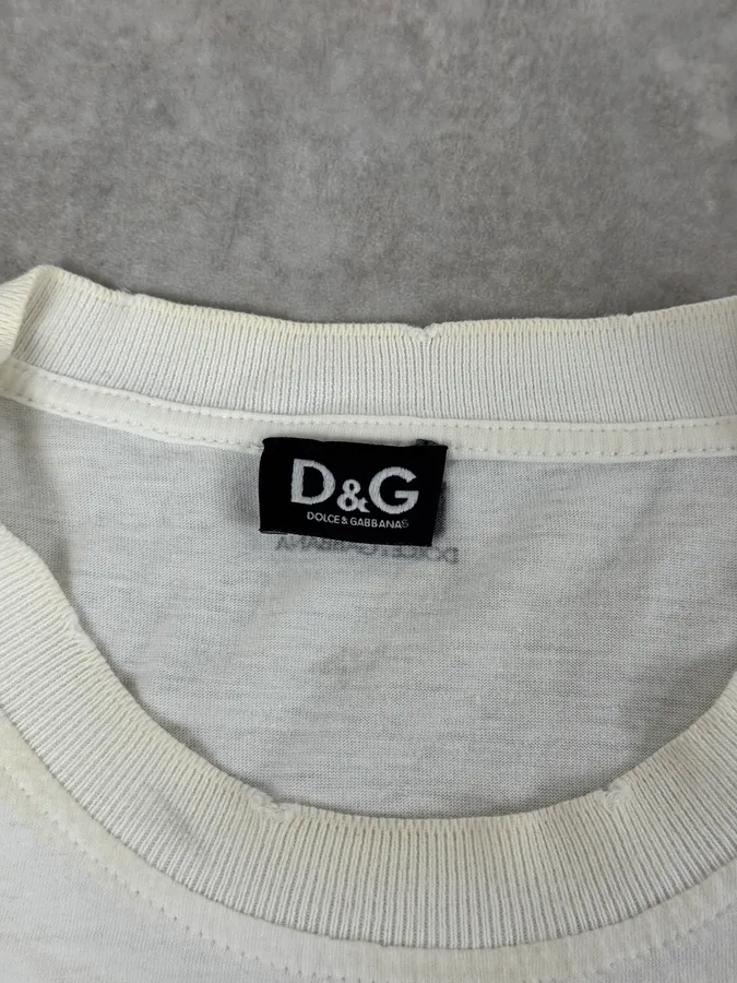 2000s Dolce & Gabbana Saint Domenico White T-Shirt - Image 5