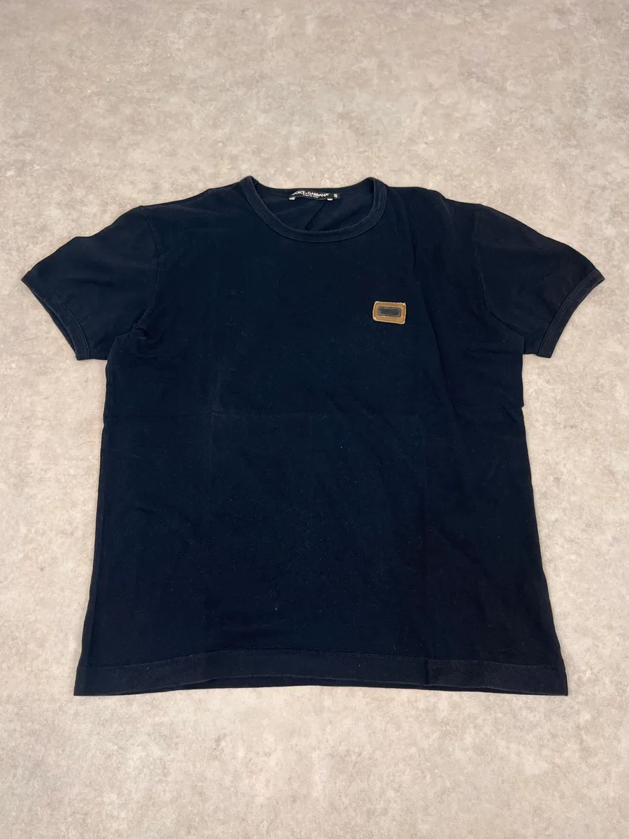 2000s Dolce & Gabbana Signature Black T-Shirt - Image 4