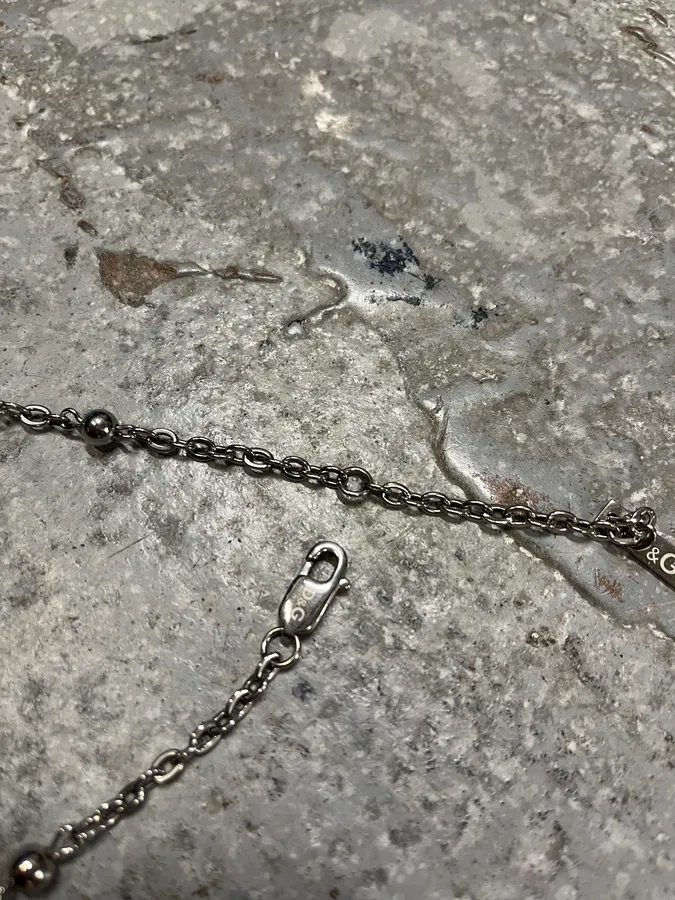 2000s Dolce & Gabbana Silver Cross Rosary Necklace - Image 6