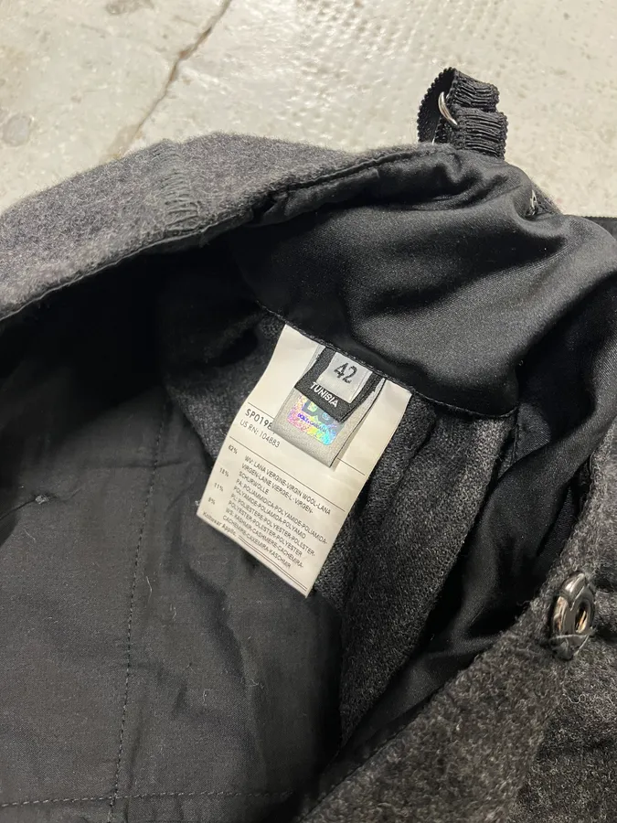 2000s Dolce & Gabbana Sleeves Waist Grey Wool Pants - Image 11