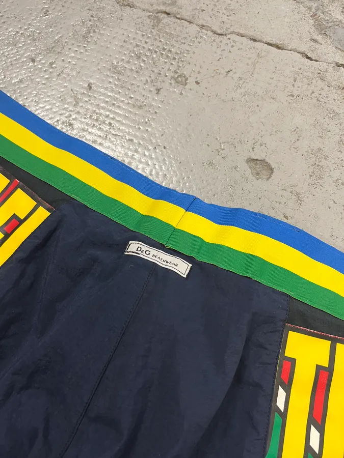 2000s Dolce & Gabbana South Africa Navy Beachwear Shorts - Image 9