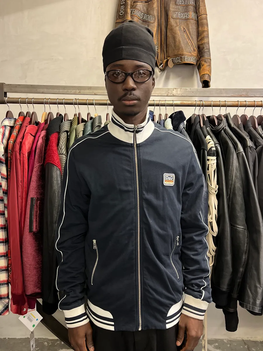 2000s Dolce & Gabbana Sport Navy Zip-up Sweater - Image 2