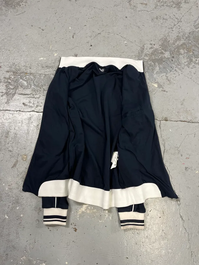 2000s Dolce & Gabbana Sport Navy Zip-up Sweater - Image 8