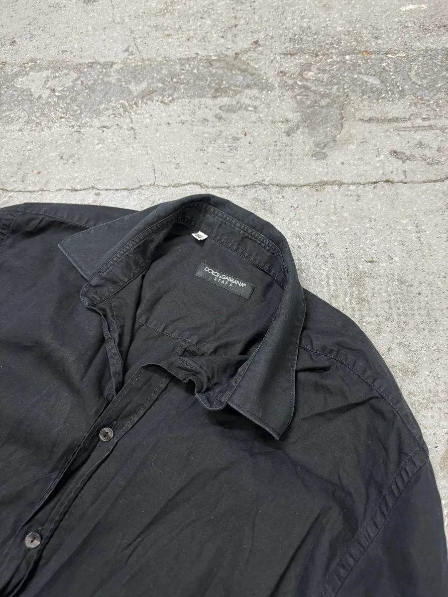 2000s Dolce & Gabbana Staff Black Shirt - Image 6