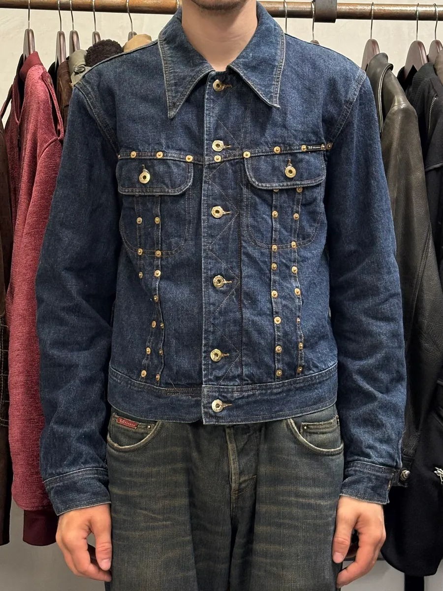 2000s Dolce & Gabbana Studded Faded Denim Jacket - Image 2