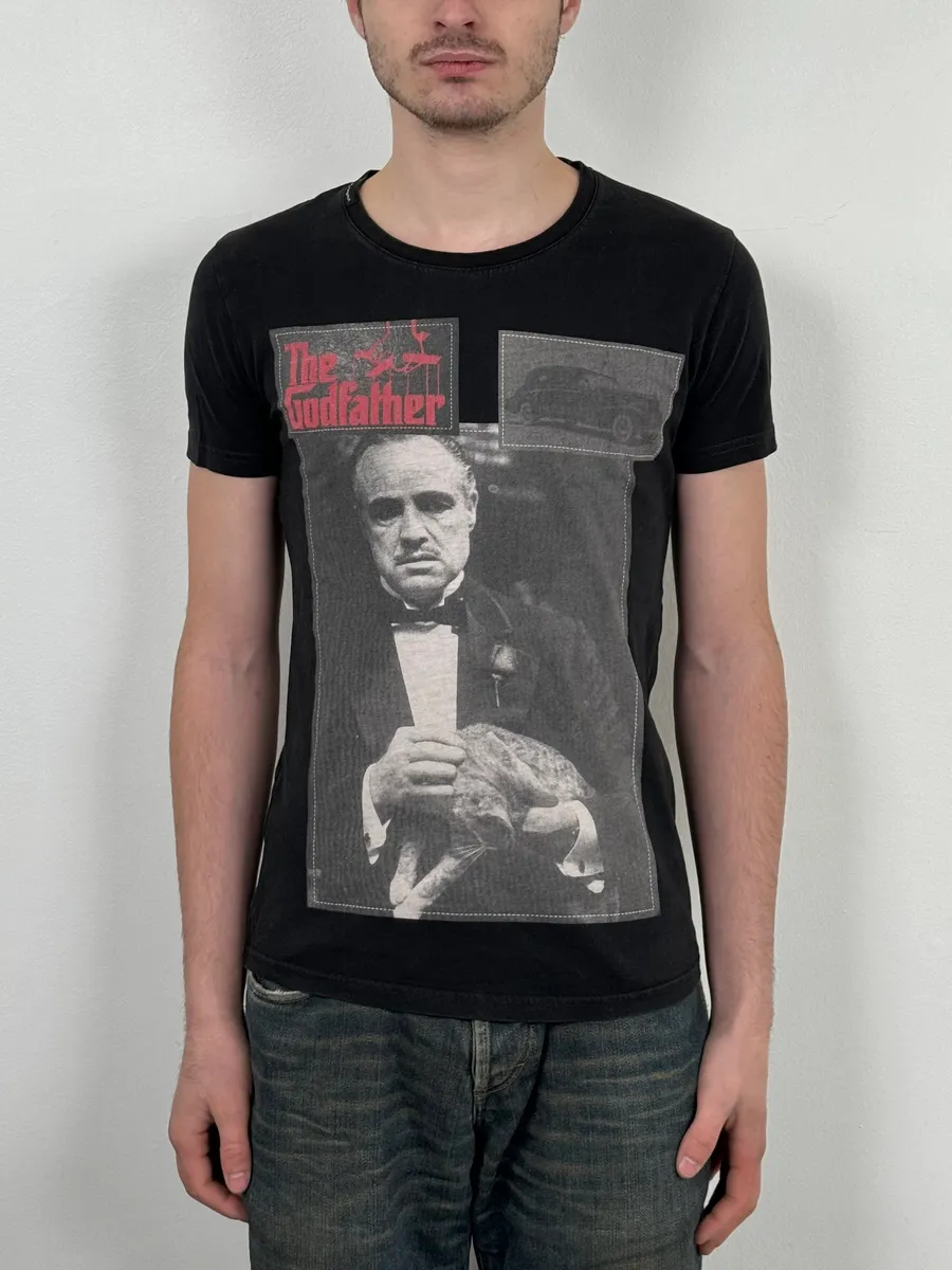 2000s Dolce & Gabbana The Godfather Black T-Shirt - Image 2