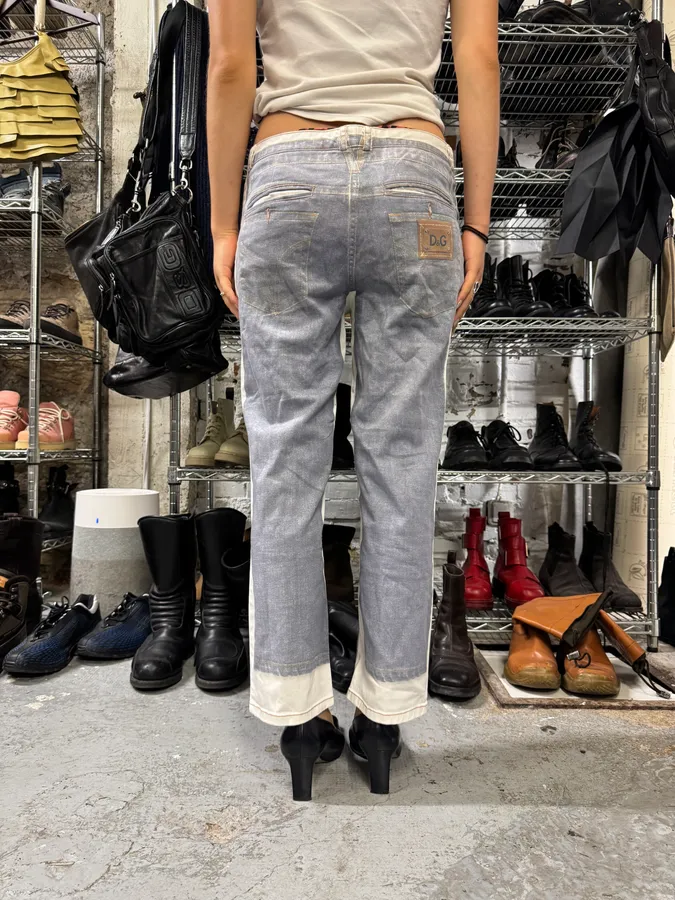 2000s Dolce & Gabbana Trompe L’oeil Pants - Image 4