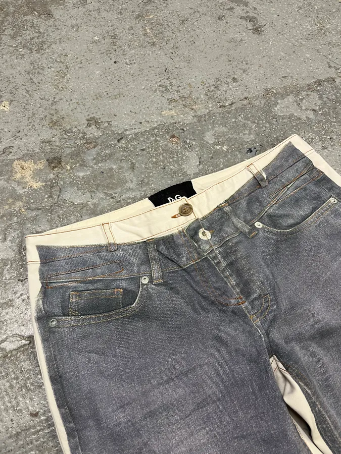 2000s Dolce & Gabbana Trompe L’oeil Pants - Image 7