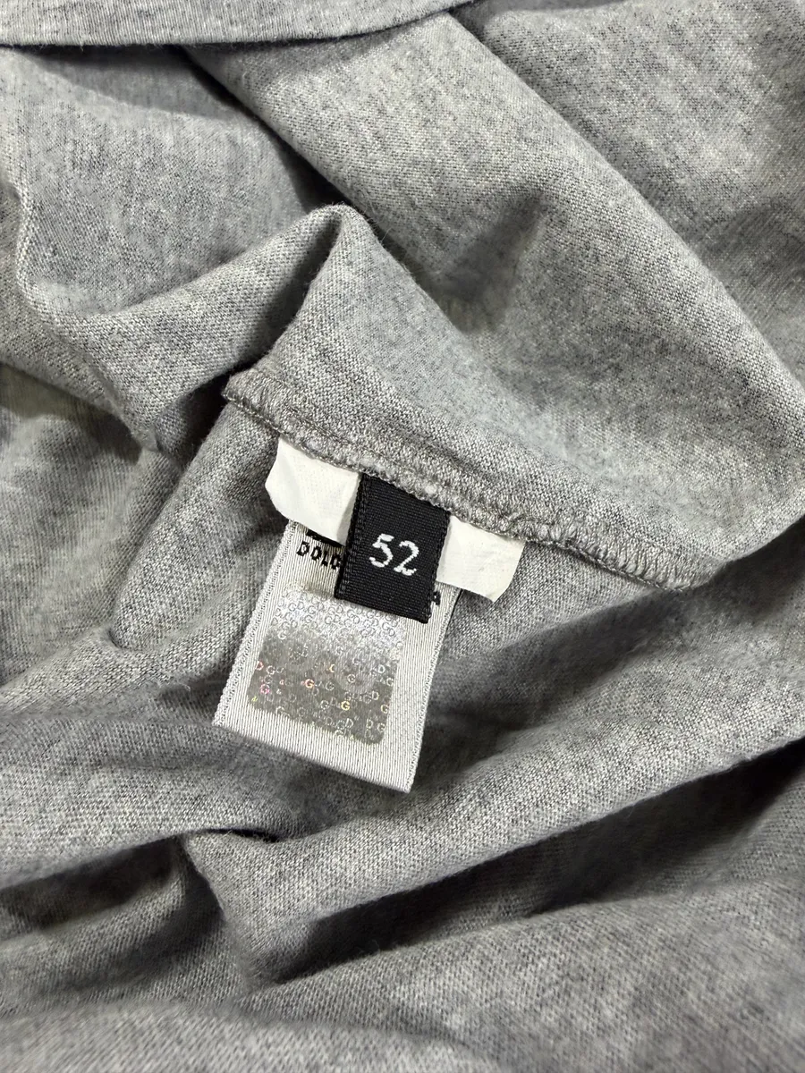 2000s Dolce & Gabbana Trompe L’Oeil Tie Grey T-Shirt - Image 6