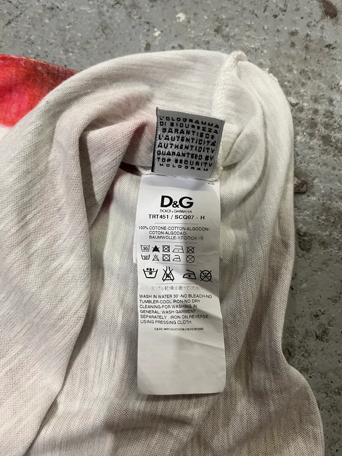 2000s Dolce & Gabbana US Flag T-Shirt - Image 9