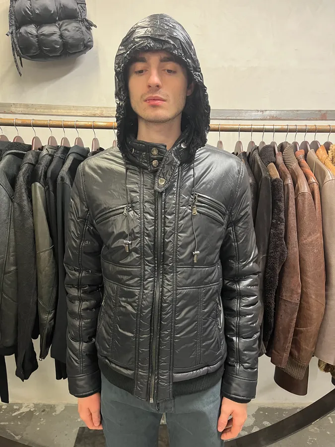 2000s Dolce & Gabbana Utility Black Multi Zips Puffer Jacket - Image 2