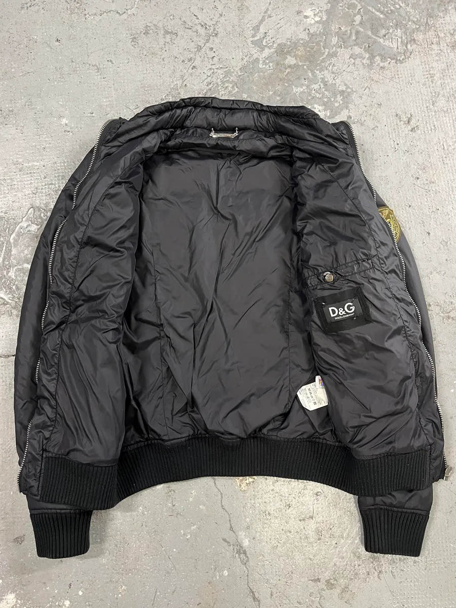 2000s Dolce & Gabbana Utility Zips Black Puffer Jacket - Image 7
